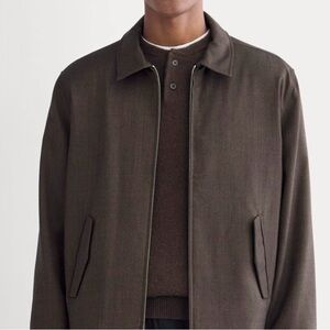 Everlane Men's Dark Brown Zip Shirt Jacket
